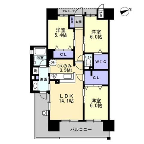 【間取り】 | アルファステイツ青江Ⅱ