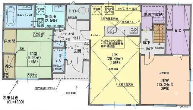 熊谷市野原　中古一戸建ての間取り