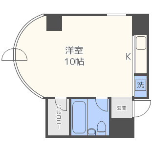 大阪市北区中津６丁目の賃貸マンションの間取り