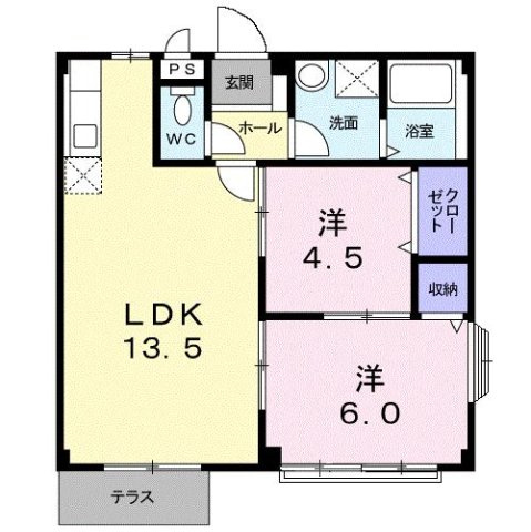 【間取り】 | エルディム北Ｂ