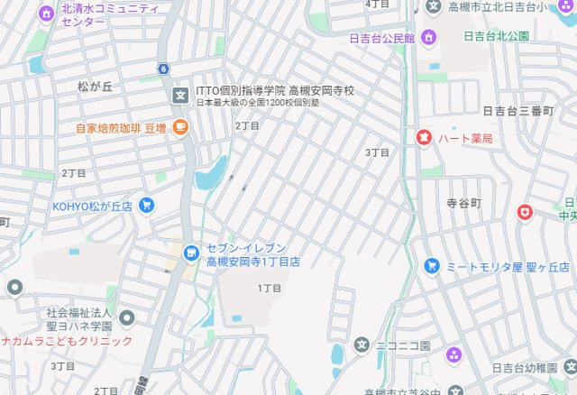 高槻市安岡寺町　第2期　売土地の地図