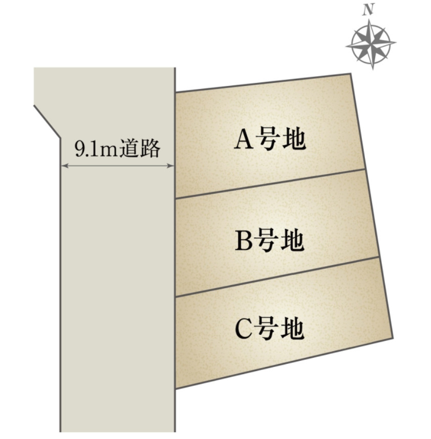 売新築戸建　静岡市葵区千代田１丁目の区画図