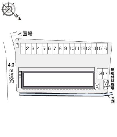 レオパレスやまきたの区画図