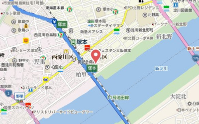 【地図】 | セオリー大阪アーバンレスト