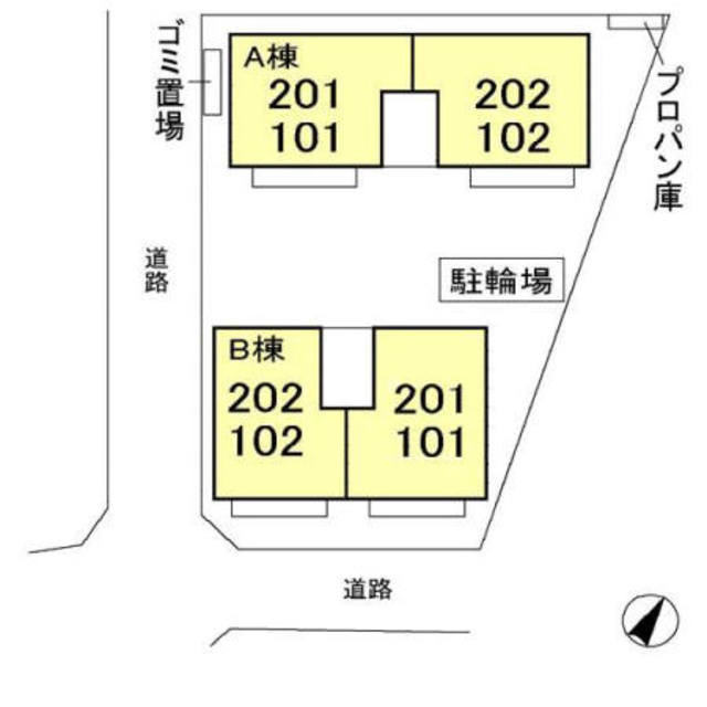 ウィスタリア　Bのその他|配置図です☆