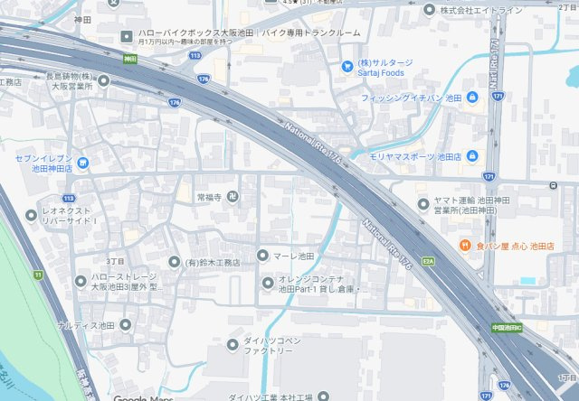 池田市神田　売土地の地図