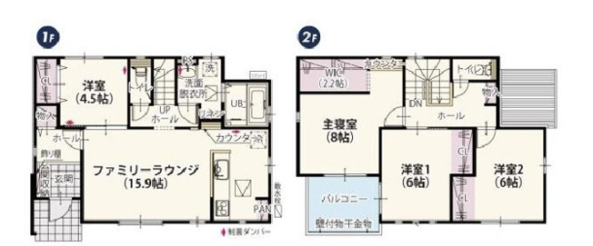 【間取り】 | ワイウッドコート本庄市東五十子第1期　新築住宅 | ≪6号棟≫