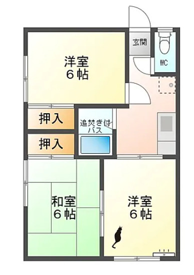 長野県上田市　一棟アパート　の間取り