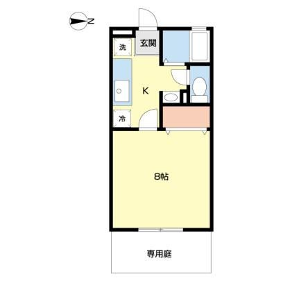 熊本市中央区琴平本町のアパートの間取り