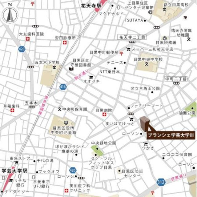 Ｂｒａｎｃｈｅ学芸大学Ⅲの地図