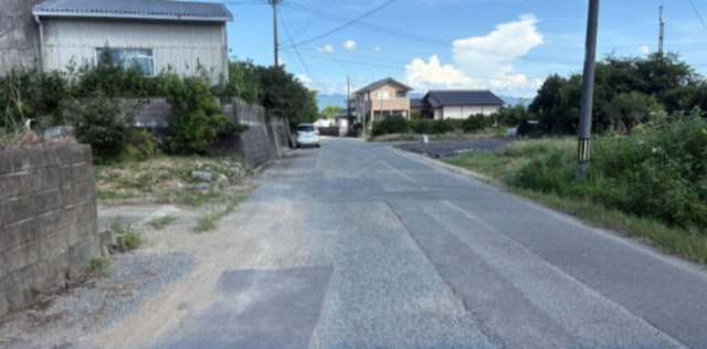 小郡市赤川　売り土地の前面道路含む現地写真|前面道路含む現地写真です