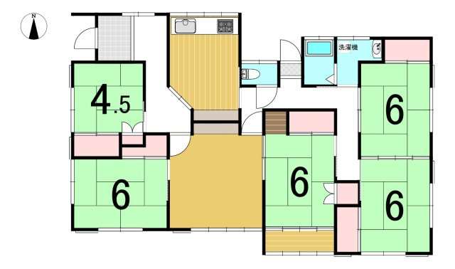 高倉町鶴巻 中古一戸建ての間取り