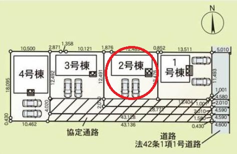 クレイドルガーデン高崎市吉井町下長根第3の区画図