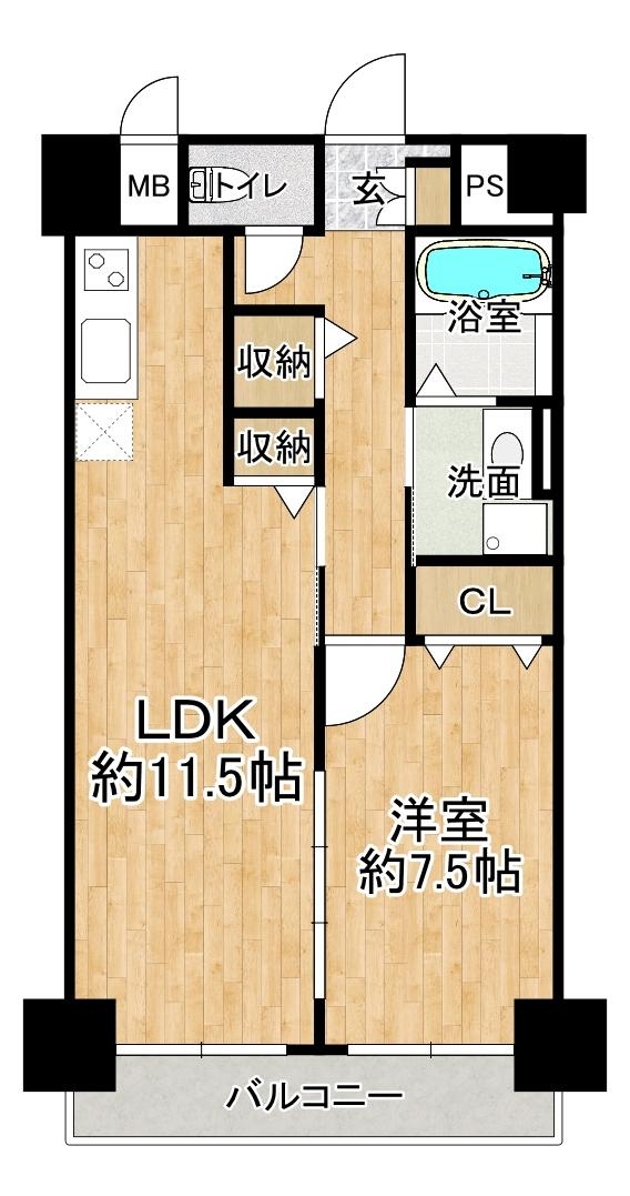 西舞子壱番館の間取り|※間取りが現況と異なる場合は現況を優先します※