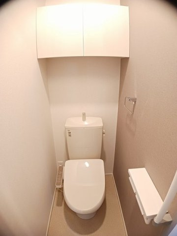 ハイツ　ＨＡＹＡＳＨＩ　２のトイレ|落ち着いた色調のトイレです