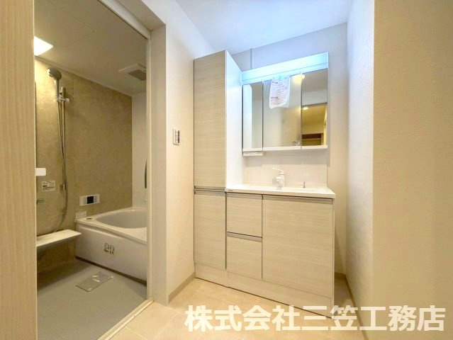 寝屋川市木田町のアパートの独立洗面台