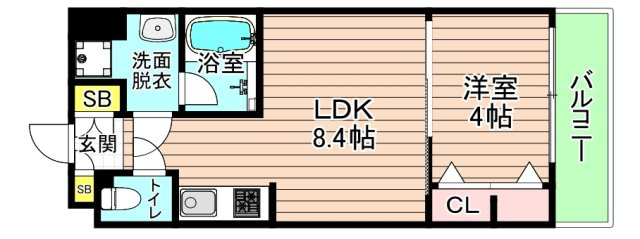 大阪市都島区東野田町２丁目の賃貸マンションの間取り