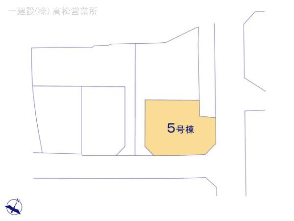 リーブルガーデン丸亀市川西町南５号棟の区画図