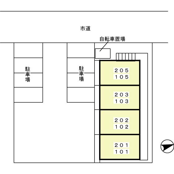 グッドラックの駐車場