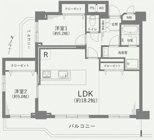 グリーンコーポ瑞穂の間取り