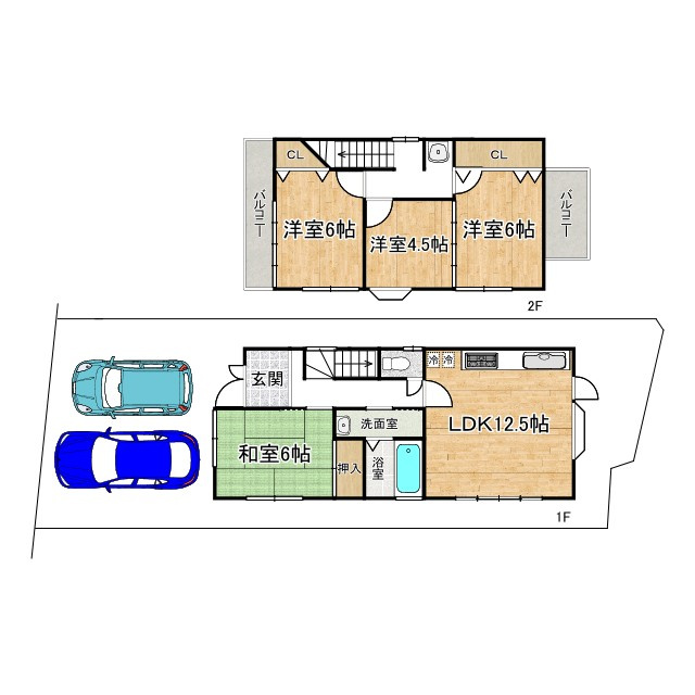 岩倉花園町 中古戸建の間取り