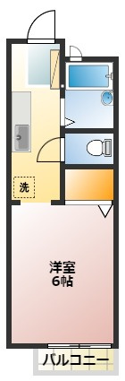 【間取り】 | メゾンウィング | コンパクトな１Ｋの間取りです！