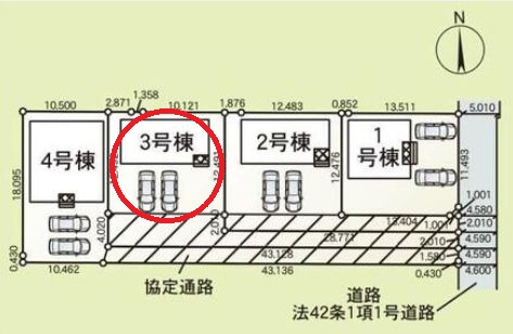 クレイドルガーデン高崎市吉井町下長根第3の区画図