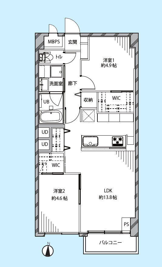 秀和第2高輪レジデンスの間取り