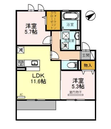【間取り】 | セジュールＫ