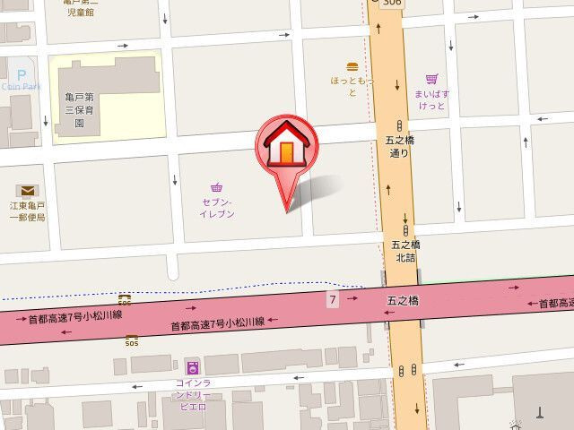 コモード寺山の地図