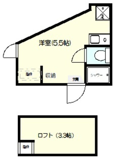 杉並区高円寺南５丁目のアパートの間取り