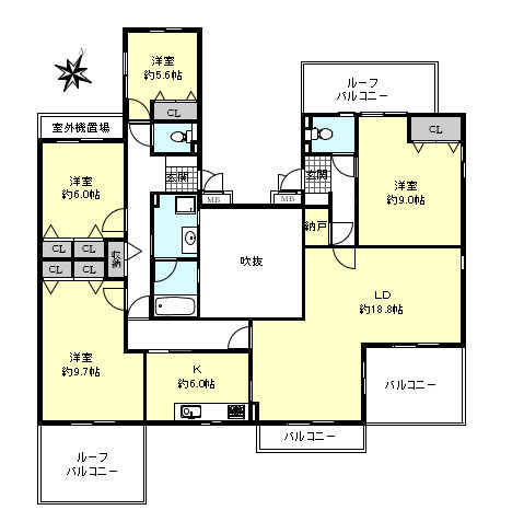 西神南ヒルズ4番館の間取り