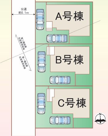 緑区町屋1丁目新築戸建て　C号棟の区画図|区画図「緑区町屋1丁目新築戸建て」