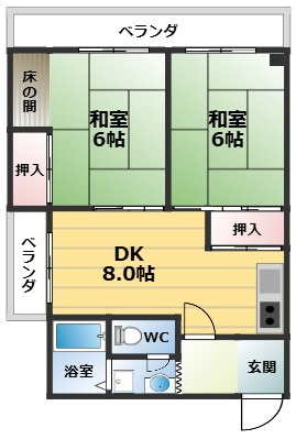 不知火コーポの間取り