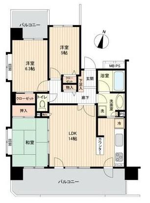 【間取り】 | ライオンズシティ湘南台