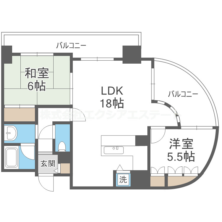 フェルザ住之江公園の間取り