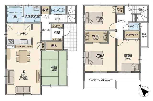 [中古住宅] 熊谷市玉井 1期の間取り