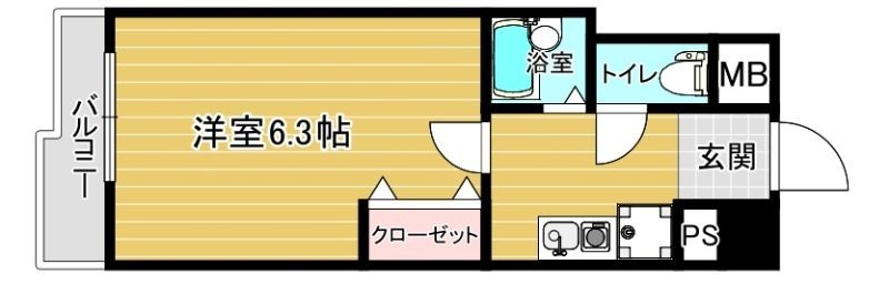 マンション花房の間取り
