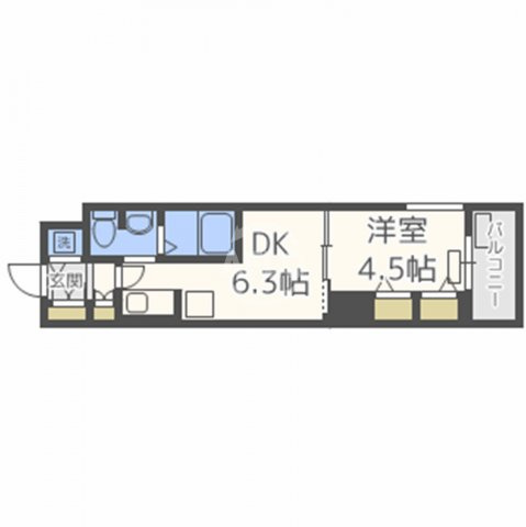 TLRレジデンス本町WESTの間取り|TLRレジデンス本町WEST　開放感のある間取り