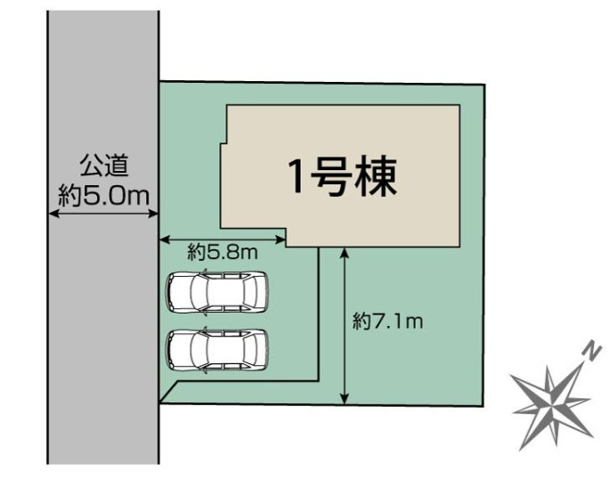 千葉市花見川区こてはし台５丁目の区画図