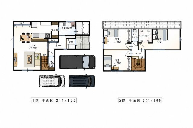福井町　新築戸建住宅の間取り