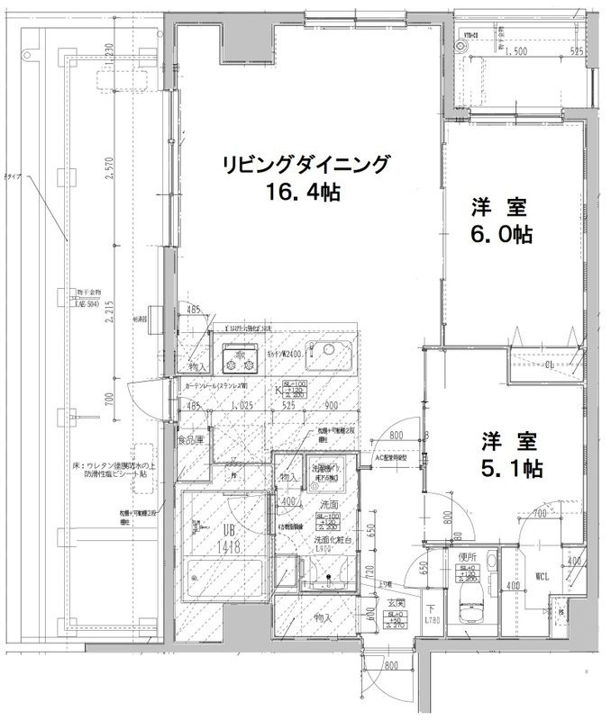 プライマル福岡平尾の間取り