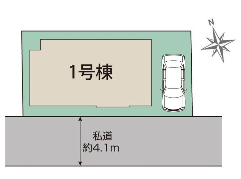 茅ヶ崎市高田2丁目新築戸建て　1号棟の区画図|区画図「茅ヶ崎市高田2丁目新築戸建て　1号棟」