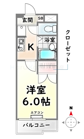【間取り】 | ロッキー星宮A棟【名古屋市賃貸・都市ガス】