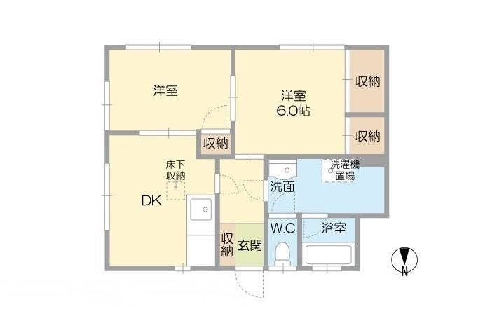 鳥取市湖山町　一棟アパートの間取り