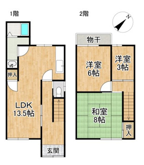 【間取り】 | 上賀茂西後藤町貸家