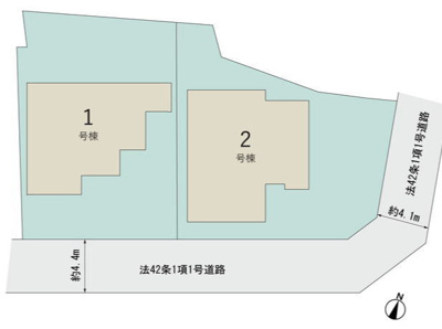 【区画図】 | ４３５３袋井市浅羽２棟:1号棟