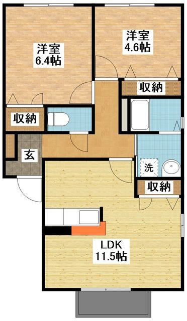 フォーレスヤマグチA棟の間取り