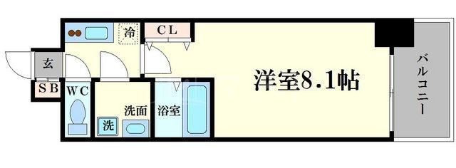 エスレジデンス阿波座ＷＥＳＴの間取り