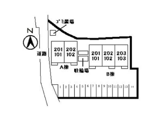 プランタンＢの駐車場|駐車場